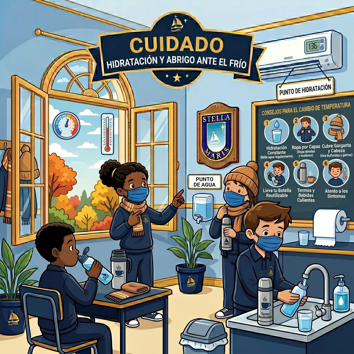 Cuidado: Hidratación y Abrigo Ante el Frío